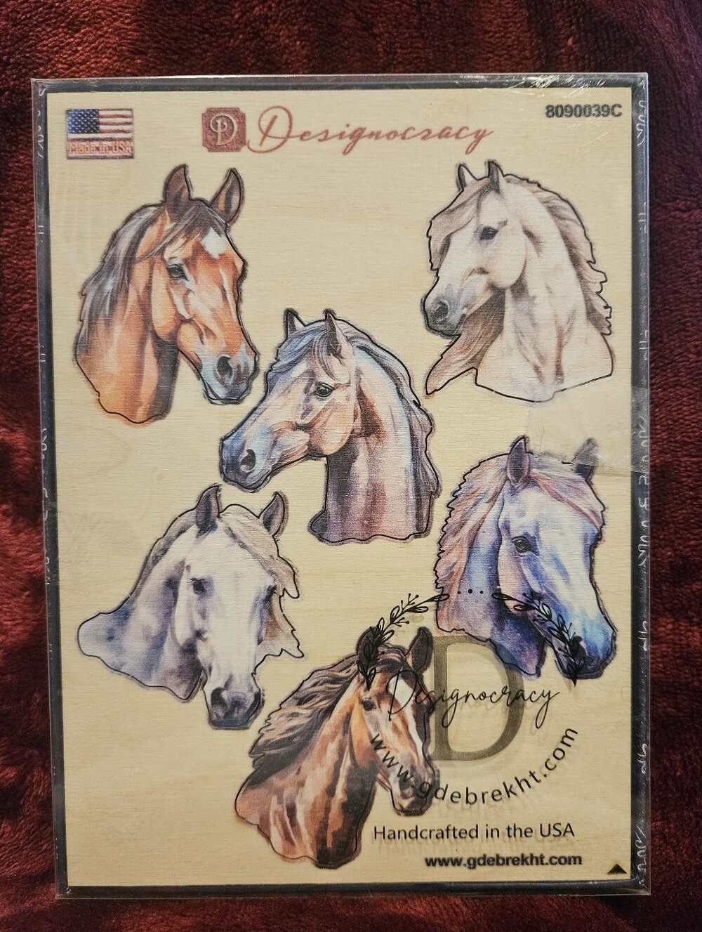 NEW G. DeBrekht "Horses of the World" wooden magnets.